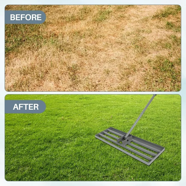30"*10" Multifunctional Lawn Leveling Rake for Garden and Farm, Heavy Duty for Compost, Sand, Mulch Leveling - Image 5