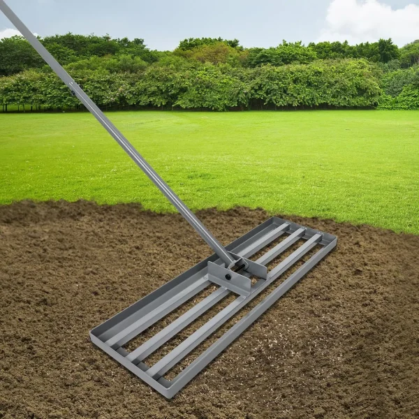 30"*10" Multifunctional Lawn Leveling Rake for Garden and Farm, Heavy Duty for Compost, Sand, Mulch Leveling