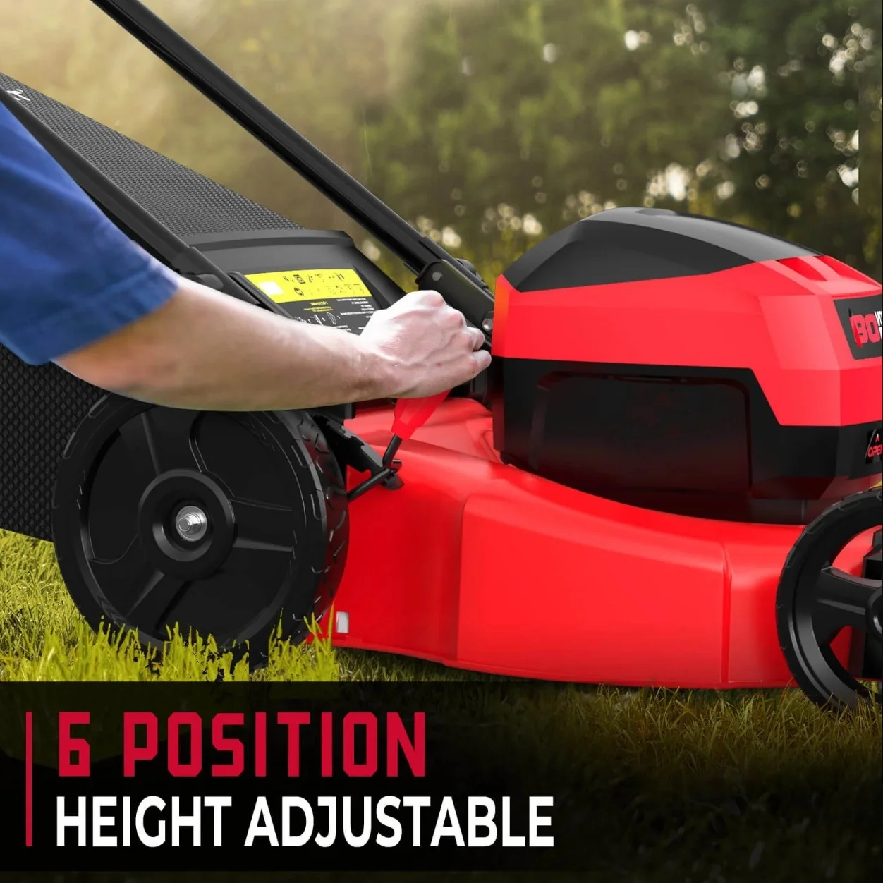 PowerSmart 80V 21" Cordless Lawn Mower with 6.0Ah Battery and Fast Charger Brushless Battery Push Lawn Mower - Image 2