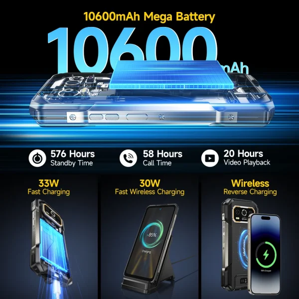 【World Premiere】 Ulefone Armor 27 4G 10600mAh Rugged Phone 24GB+256GB  Android 14 Smartphone 6.78"FHD 120Hz Night Vision Global - Image 5