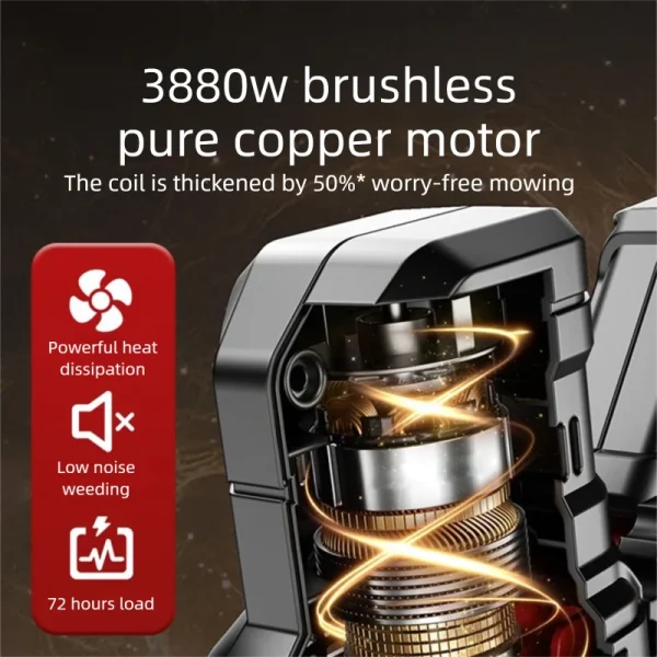 Electric Lawn Mower Multifunctional Agricultural Lawn Mower Small Household Rechargeable Lithium Battery Weeding Machine - Image 4