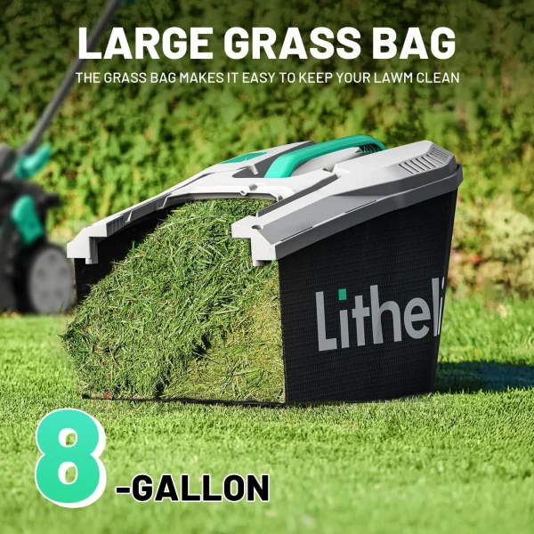 20V 13" Cordless Lawn Mower, Electric Lawn Mowers for Garden, Yard and Farm, 5 Heights, with Brushless Motor, 4.0Ah Battery & Ch - Image 6