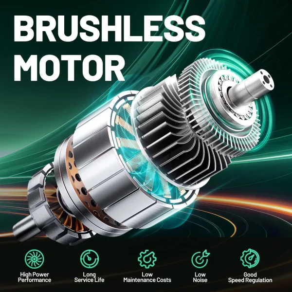 20V 13" Cordless Lawn Mower, Electric Lawn Mowers for Garden, Yard and Farm, 5 Heights, with Brushless Motor, 4.0Ah Battery & Ch - Image 2
