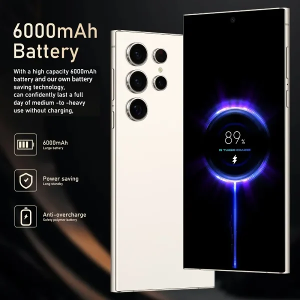 Global Vision S24 Ultra Smartphone 5G Android 6000mAH 8GB RAM 512G ROM 6.8Inch 1920x1080HD 24+48MP MTK10 4G Network Mobile Phone - Image 4
