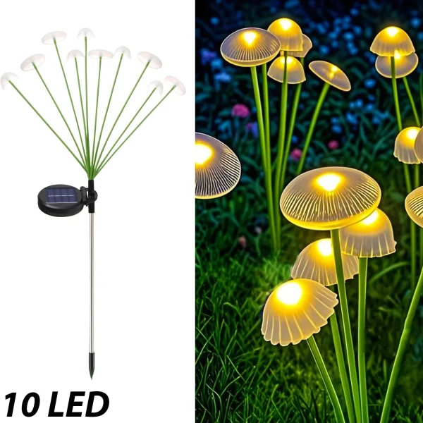 Solar Lights Outdoor LED Solar Mushroom Lawn Lights Waterproof Party Yard Patio Pathway Jellyfish Lamp for Garden Decoration - Image 9