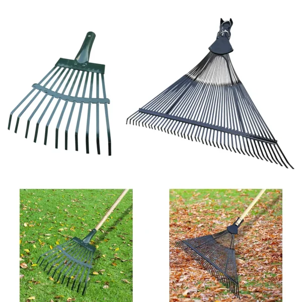 Garden Rake Head Only Landscape Backyard Leaf Rake Head Hand Rake Head for Planting Picking Leaves Grass Clippings Shrub Weeding - Image 2
