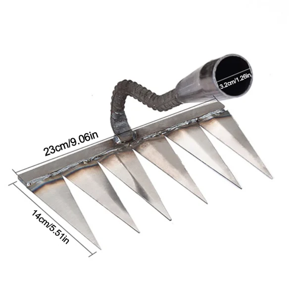 Loose Soil Weeder Steel Garden Hand Rake Tool Sharp Heavy Duty Rake Durable Gardening Weeding Rake Agricultural Tools - Image 5
