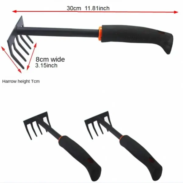 Thickened Garden Rake Anti-Rust Five Claw Tooth Loosen Soil Rake Removing Weeds Grass Digging Gardening Tool - Image 6