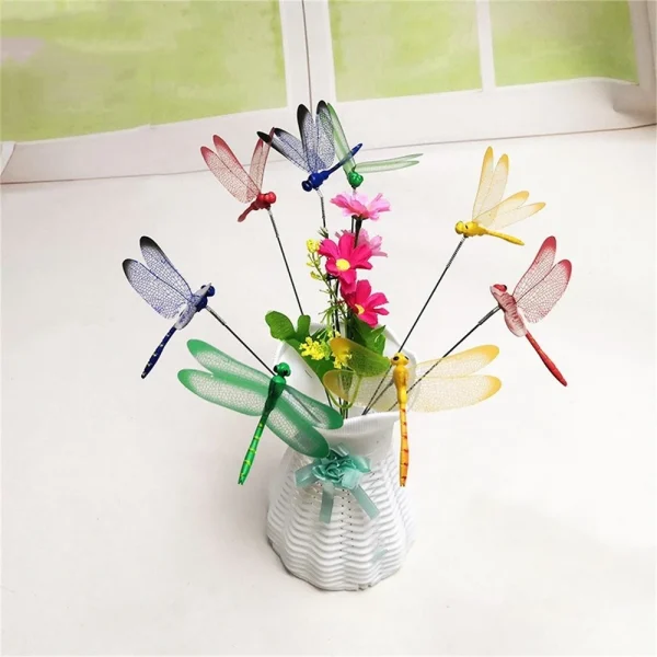 100pcs Dragonflies Stakes Garden Dragonflies Ornaments for Indoor Outdoor Yard Home Patio Decoration - Image 6