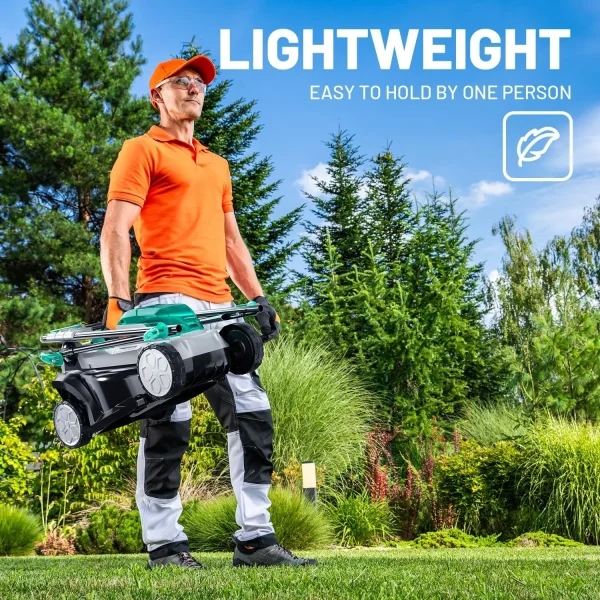 20V 13" Cordless Lawn Mower, Electric Lawn Mowers for Garden, Yard and Farm, 5 Heights, with Brushless Motor, 4.0Ah Battery & Ch - Image 5