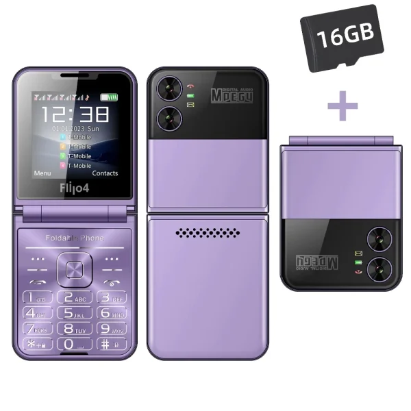 SERVO Flilo4 Flip Cellphone Four SIM Card GSM Cellular Network Flashlight Speed Dial Magic Voice Foldable Mobile Phone Low Price - Image 7
