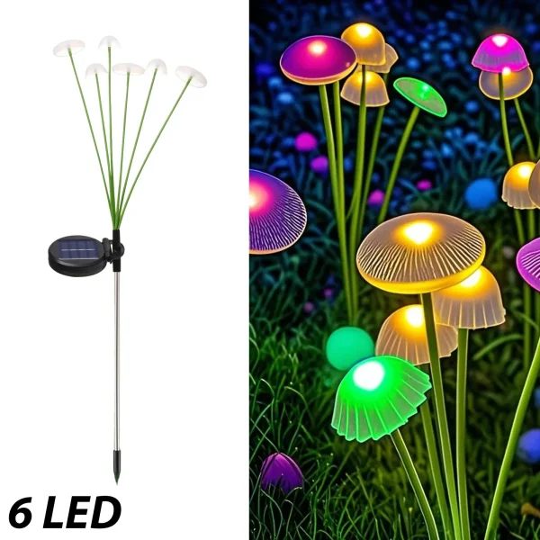 Solar Lights Outdoor LED Solar Mushroom Lawn Lights Waterproof Party Yard Patio Pathway Jellyfish Lamp for Garden Decoration - Image 13