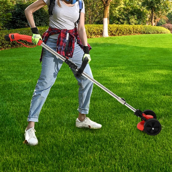 Cordless String Trimmer, 200W Motor, 12000rpm, 3 Blades for Lawn & Weeds, 1300mAh Battery, Adjustable Handle, Lightweight - Image 4
