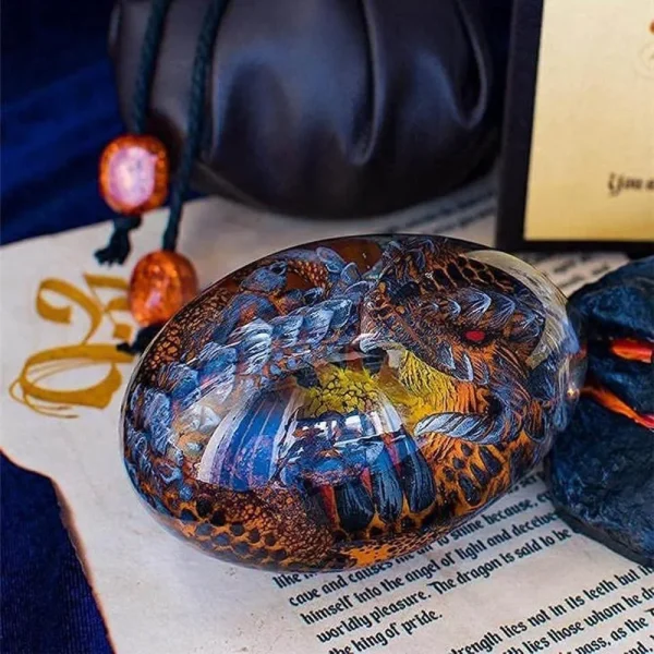 Dinosaur Egg Resin Statue Garden  Decoration Lava Dragon Crafts Sculpture Desktop Ornament Collection Home Office Decor NEW - Image 2