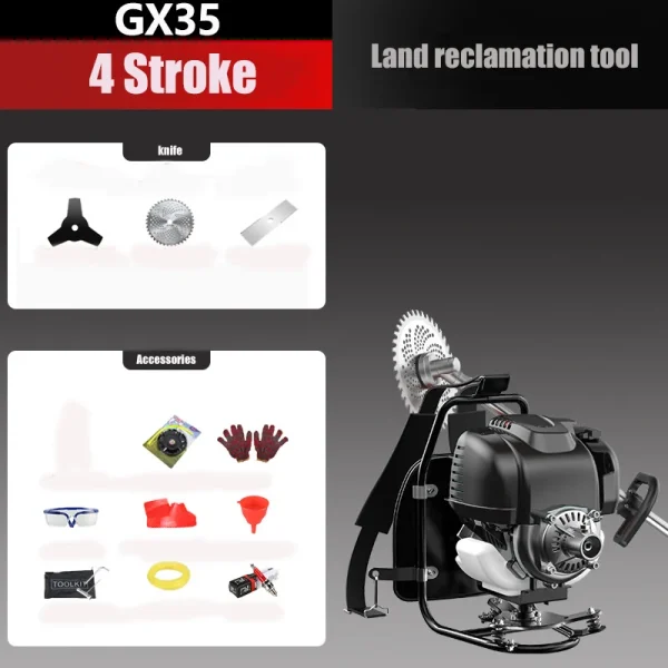 GX35/139F Engine Lawn Mower Four Stroke Backpack Gagoline Weeder Grass Cutter Eradicator garden Tools Hand Gardening Accesorries - Image 8