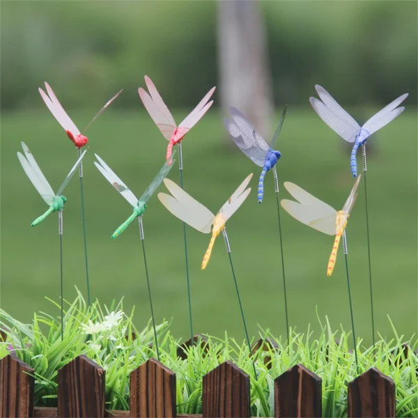 100pcs Dragonflies Stakes Garden Dragonflies Ornaments for Indoor Outdoor Yard Home Patio Decoration - Image 5
