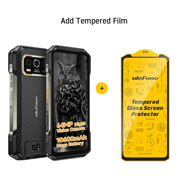 【World Premiere】 Ulefone Armor 27 4G 10600mAh Rugged Phone 24GB+256GB  Android 14 Smartphone 6.78"FHD 120Hz Night Vision Global - Image 13