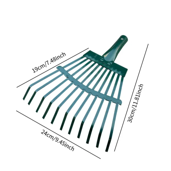 Garden Rake Head Only Landscape Backyard Leaf Rake Head Hand Rake Head for Planting Picking Leaves Grass Clippings Shrub Weeding - Image 6