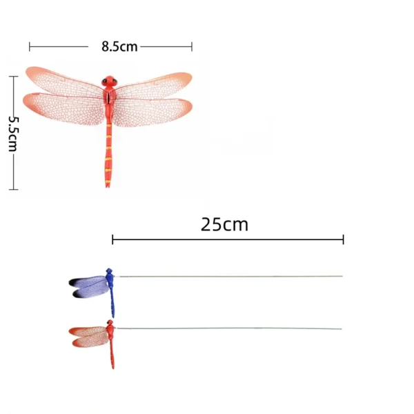 100pcs Dragonflies Stakes Garden Dragonflies Ornaments for Indoor Outdoor Yard Home Patio Decoration - Image 3