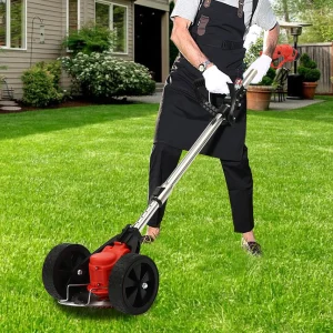 Cordless String Trimmer, 200W Motor, 12000rpm, 3 Blades for Lawn & Weeds, 1300mAh Battery, Adjustable Handle, Lightweight