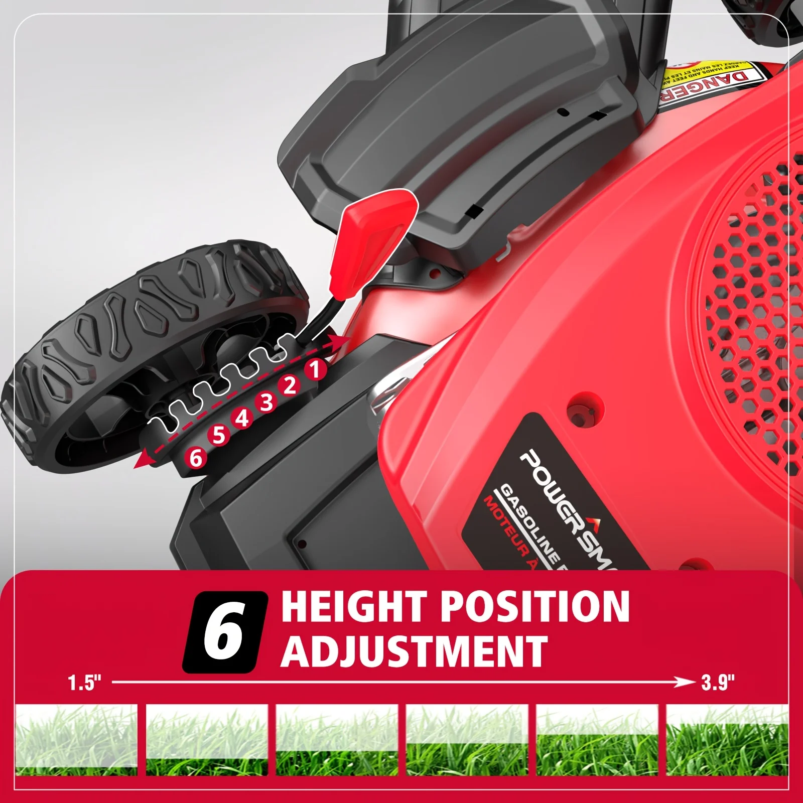 PowerSmart 17" 144cc Gas Push 3-in-1 Lawn Mower - Image 3