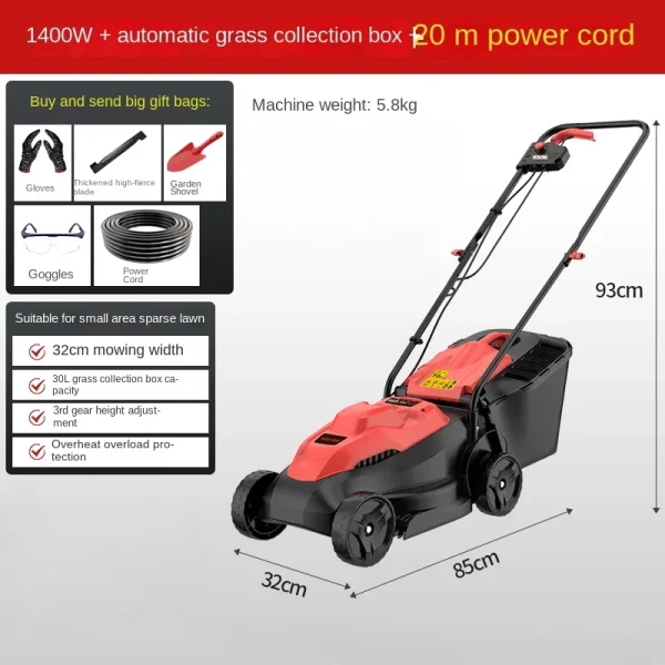 Powerful Electric Lawn Mower for Effortless Yard Maintenance - Image 13