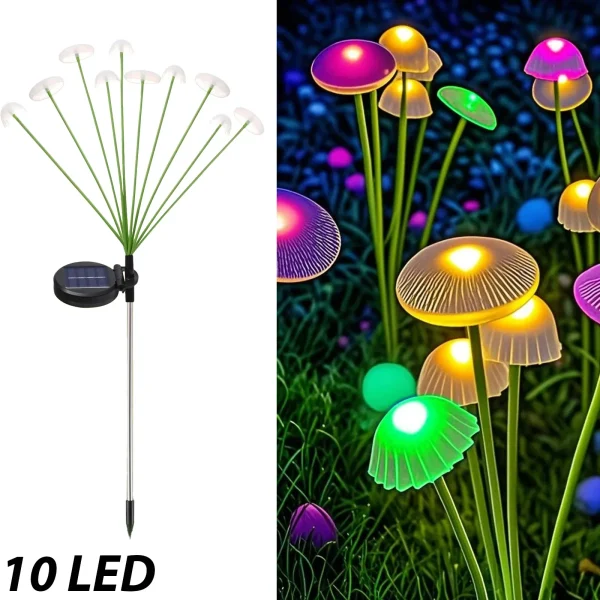 Solar Lights Outdoor LED Solar Mushroom Lawn Lights Waterproof Party Yard Patio Pathway Jellyfish Lamp for Garden Decoration - Image 14
