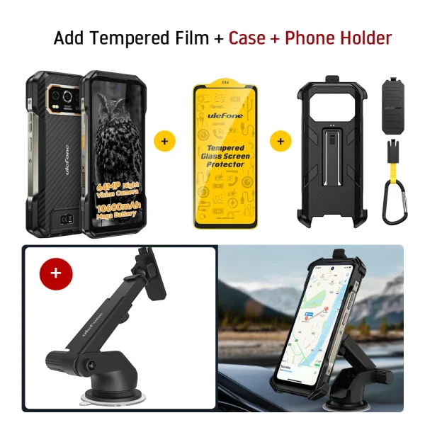 【World Premiere】 Ulefone Armor 27 4G 10600mAh Rugged Phone 24GB+256GB  Android 14 Smartphone 6.78"FHD 120Hz Night Vision Global - Image 10
