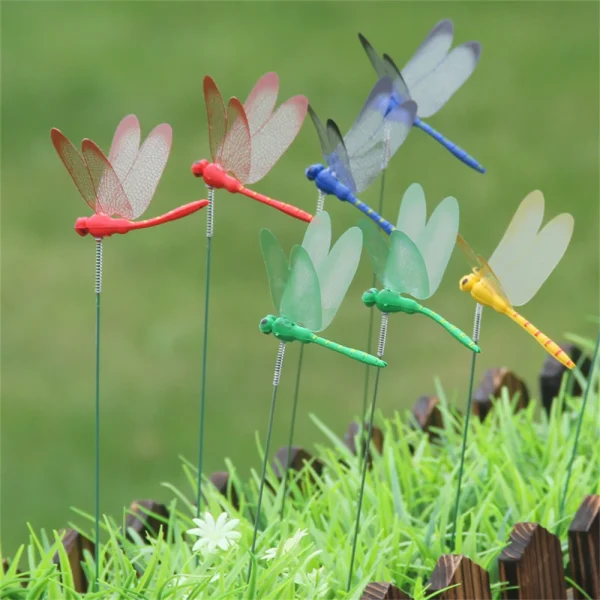 100pcs Dragonflies Stakes Garden Dragonflies Ornaments for Indoor Outdoor Yard Home Patio Decoration - Image 2