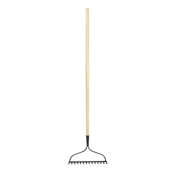 Garden Bow Rake Ergonomic Durable Gardening Tool with Curved Head Flexible Tines Soil Leveling Debris Gathering Yard Cleanup - Image 2