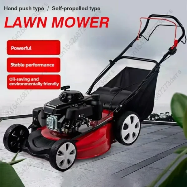 Gasoline High Power Push Lawn Mower For Villa Garden Football Field 8-position Height Adjustment Push/Self-propelled Lawn Mower