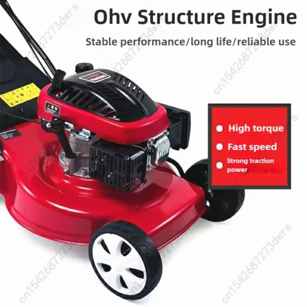 Gasoline High Power Push Lawn Mower For Villa Garden Football Field 8-position Height Adjustment Push/Self-propelled Lawn Mower - Image 3