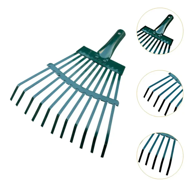 Garden Rake Head Only Landscape Backyard Leaf Rake Head Hand Rake Head for Planting Picking Leaves Grass Clippings Shrub Weeding - Image 5
