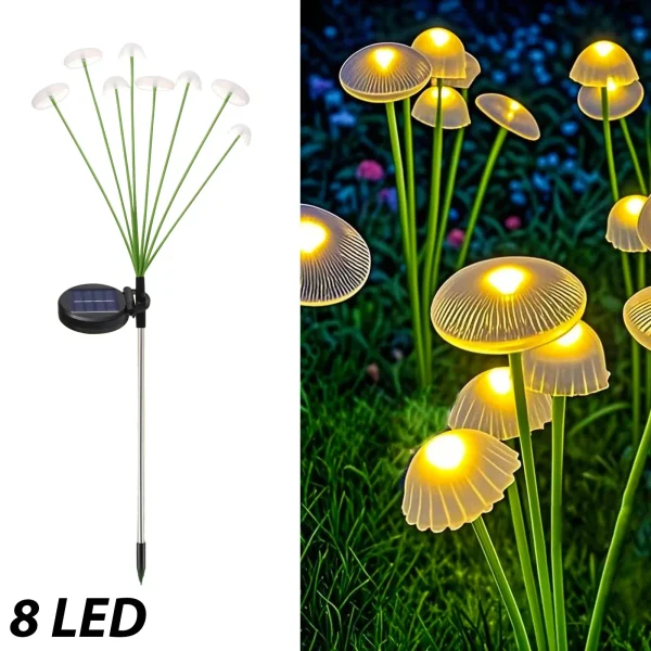 Solar Lights Outdoor LED Solar Mushroom Lawn Lights Waterproof Party Yard Patio Pathway Jellyfish Lamp for Garden Decoration - Image 15