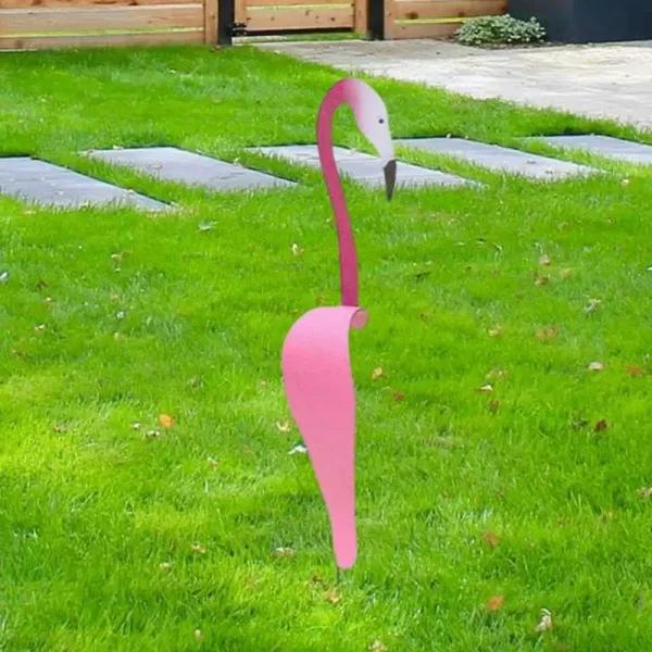 Dancing Flamingo Garden Metal Art Decor Swirl Dancing Flamingo Birds Outdoor Decorations Ornaments for Garden Yard Backyard - Image 3
