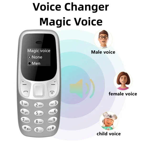SERVO BM10 Mini Mobile Phone 2 SIM Card Bluetooth Earphone Voice Changer Dialer Low Radiation Sound Recording Small Cellphone - Image 5
