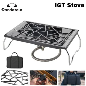 Pandatour IGT Outdoor Camping Stove Adjustable Burner Folding One lick Ignite Camping Supplies Desktop IGT Cookware Stove Picnic