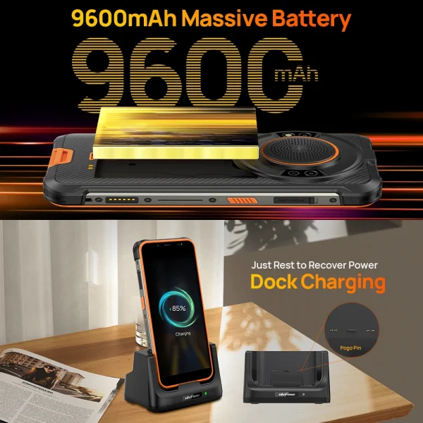 Ulefone Power Armor 16 Pro 9600mAh Rugged Waterproof Smartphone 64G ROM Android 12 NFC  Rugged Phone 2.4G/5G WiFi Global Version - Image 4