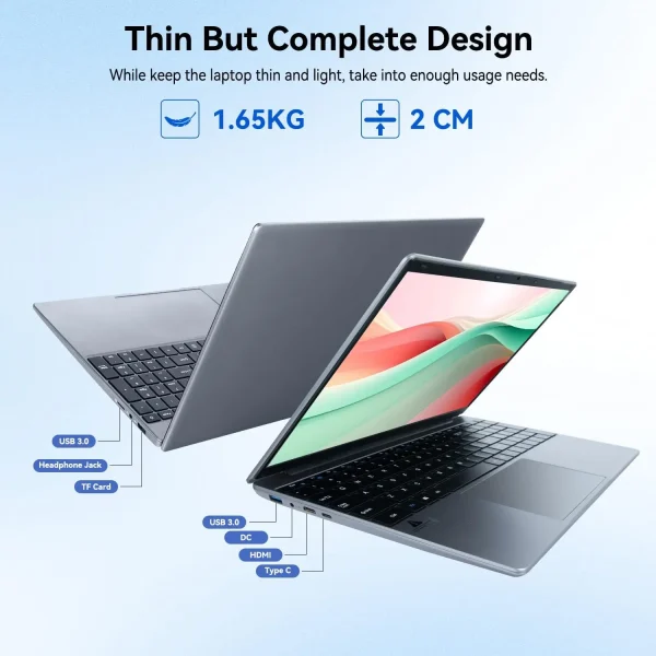 Notebook 15.6 Inch Laptop Windows 11 1366 * 768 Cheap Portable Intel Celeron N5095 Quad-Core Processors Laptop 8 RAM 256GB ROM - Image 5