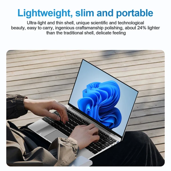 Ultra-Slim Laptop 14.1' FHD Anti-Glare Intel CPU 16 GB RAM 2 TB SSD Windows 11 Multilingual Office Study PC for Business Travel - Image 4