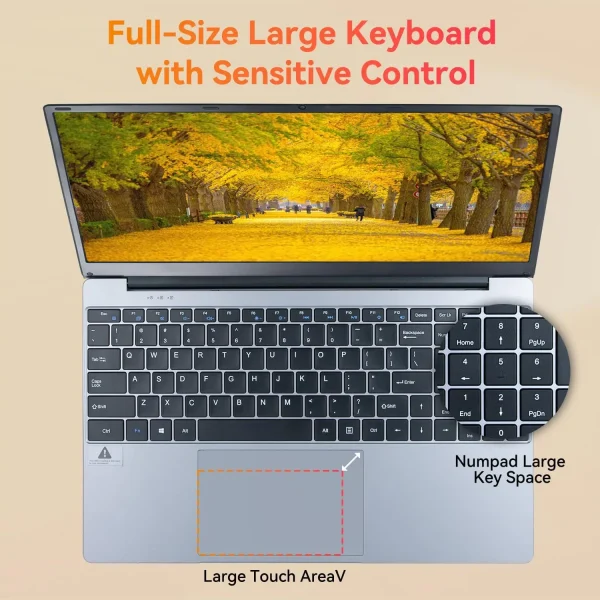 Notebook 15.6 Inch Laptop Windows 11 1366 * 768 Cheap Portable Intel Celeron N5095 Quad-Core Processors Laptop 8 RAM 256GB ROM - Image 6