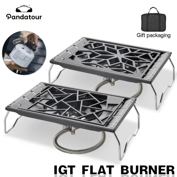Pandatour IGT Outdoor Camping Stove Adjustable Burner Folding One lick Ignite Camping Supplies Desktop IGT Cookware Stove Picnic - Image 2