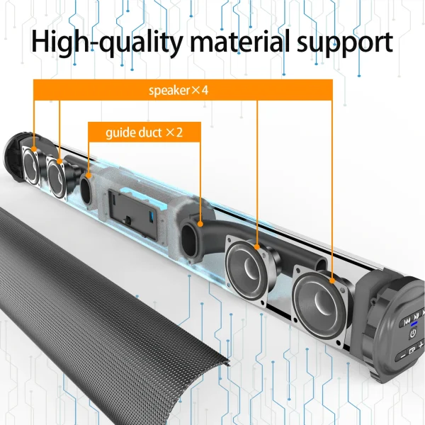 2024 Soundbar Sound Wireless Bluetooth Car Computer Speaker Stereo Tv Home Theater Sombar For 3.5mm Output PC - Image 3