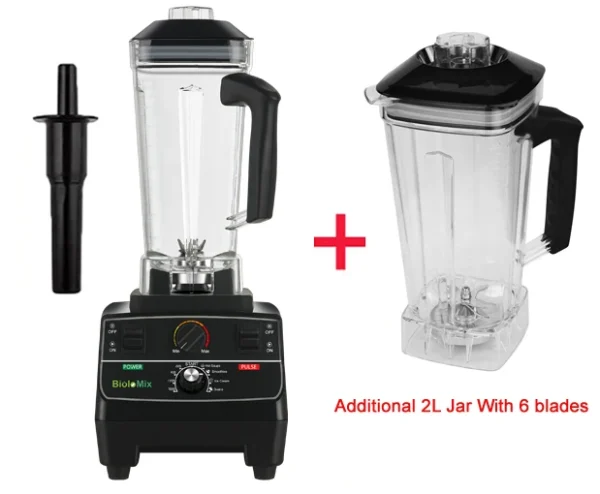 BioloMix BPA Free 2L Jar 2200W Professional Smart Timer Pre-programed Blender Mixer Juicer Food Processor Ice Smoothies Crusher - Image 10