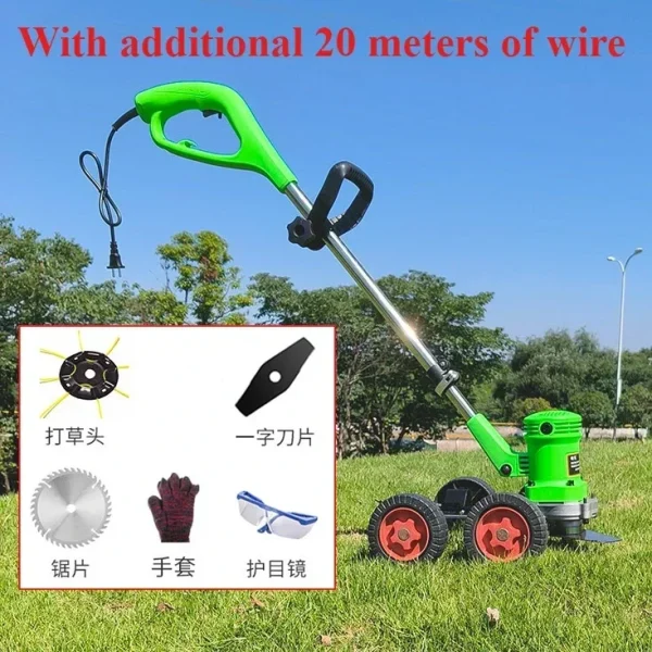 High-power electric lawn mower plug-in 220V push lawn mower small household lawn mower blade weeder - Image 7