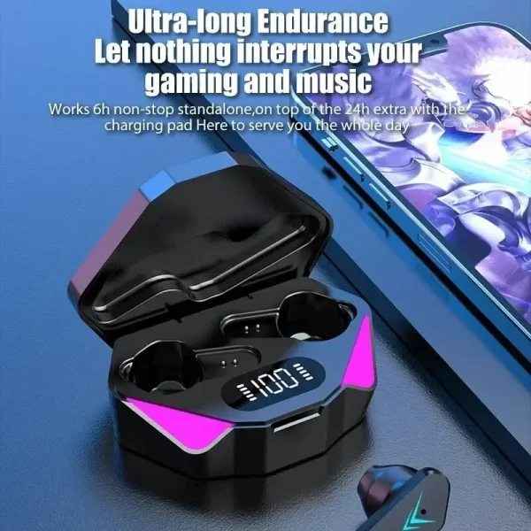 NEW X15 TWS Earphones Bluetooth Wireless Gamer Headphones 65ms Low Latency Earbuds Fone Gamer Headset Gamer With Mic Handfree - Image 2
