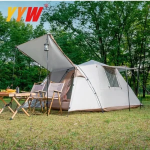 Ultralarge Camping Tent, Automatic Family One Hall, Rainproof, Sun Protection, Large Gazebo, Sun Shelter, 3-4 Person, 1 Bedroom