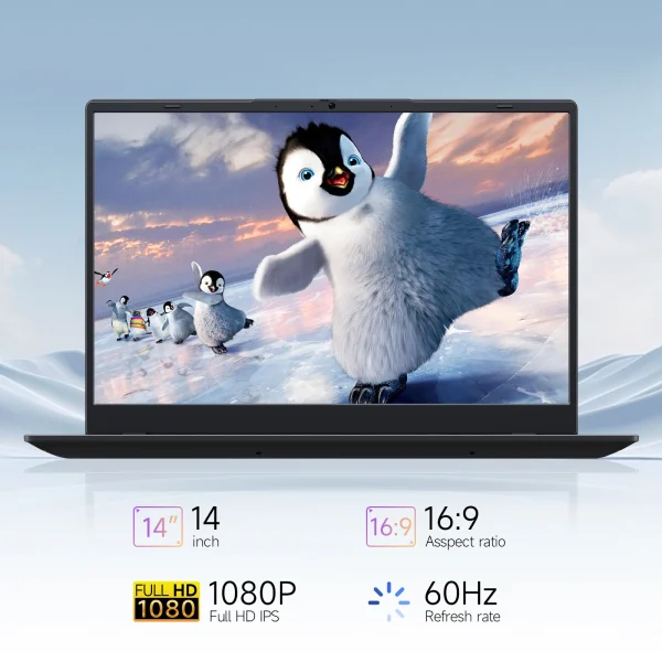 14 Inch Windows 11 Laptops New N4000 2.6Ghz 8GB RAM 512GB ROM Notbook Pc Computer Laptop - Image 3