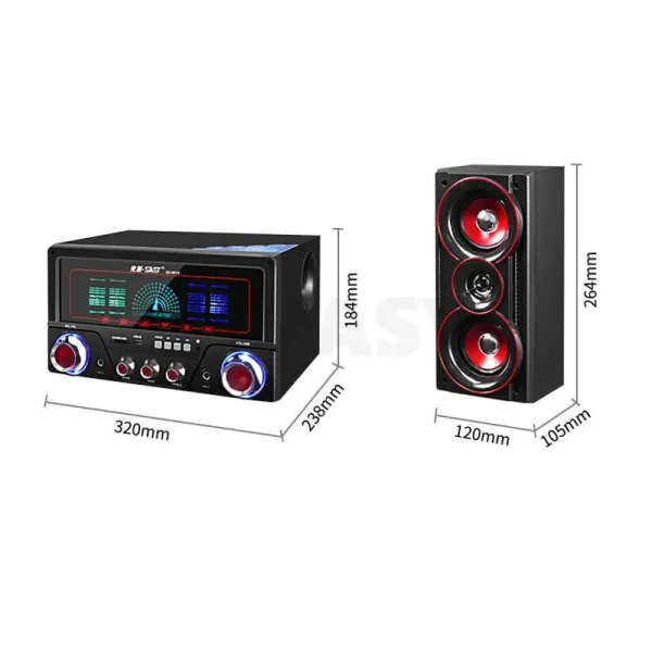 4 Inch Bluetooth Sound Box Active Subwoofer 2.1 Karaoke Home Computer Speaker Remote Control Home Theater Audio Sound System Set - Image 5