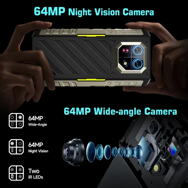 Ulefone Armor 22 Rugged Phone ,16GB (8GB+8GB) RAM ,128GB/256GB ROM , Android 13 Smartphone,NFC 64MP 4G Phone - Image 3